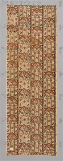 Gothic Arches (Furnishing Fabric), England, 1830/35. Pattern inspired by church architecture.