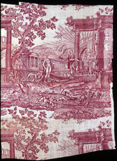 The Temple of Diana (Furnishing Fabric), Middlesex, 1775/85. Manufactured by Bromley Hall.