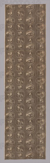 'Fables of Fontaine' Furnishing Fabric, France, c. 1815. Creator: Hartmann et Fils.