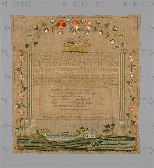 Sampler, Massachusetts, 1825.