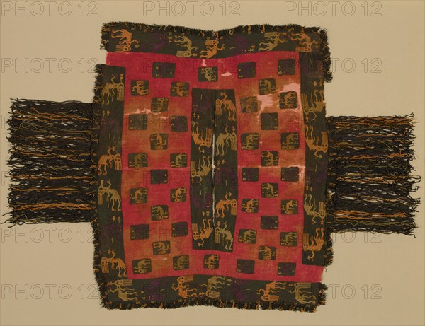 Poncho Displaying Contorted Figures, Peru, 100 B.C./A.D. 200.