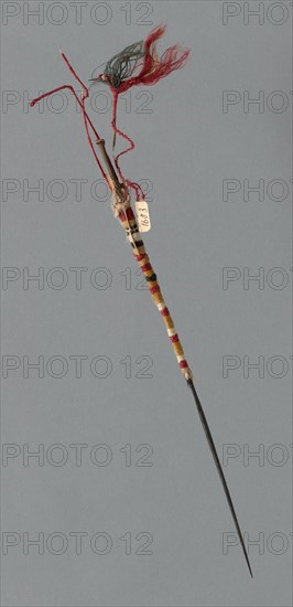 Wooden Spindle with Needlework Decoration, Peru, 1000/1476.