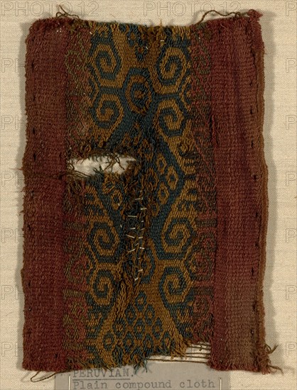 Fragment, Peru, A.D. 1476/1532. Possibly Yauca Valley.