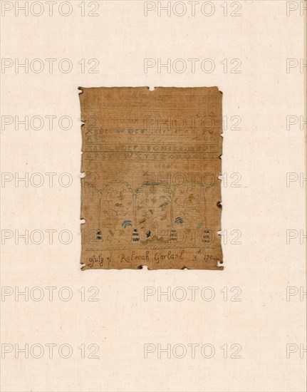 Sampler, United States, 1704.