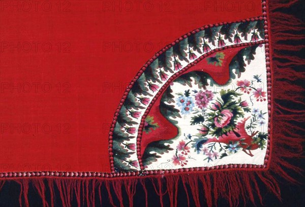 Square Shawl (Turnover), Russia, 1830s.