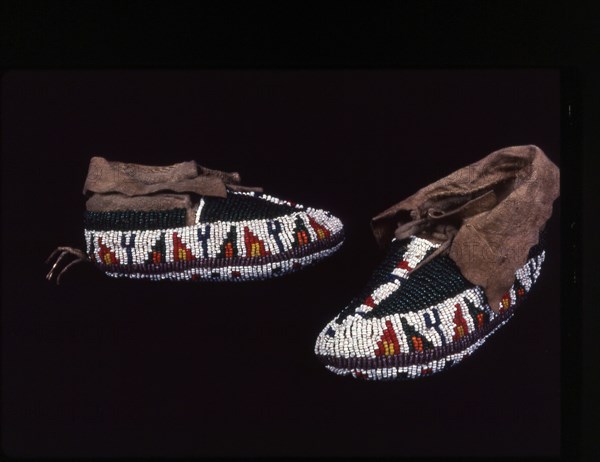 Pair of Child's Moccasins, Sioux Plains, c. 1885.