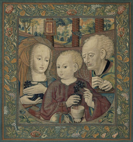 The Holy Family with the Infant Christ Pressing the Wine of the Eucharist, Southern Netherlands, 1485/1525.