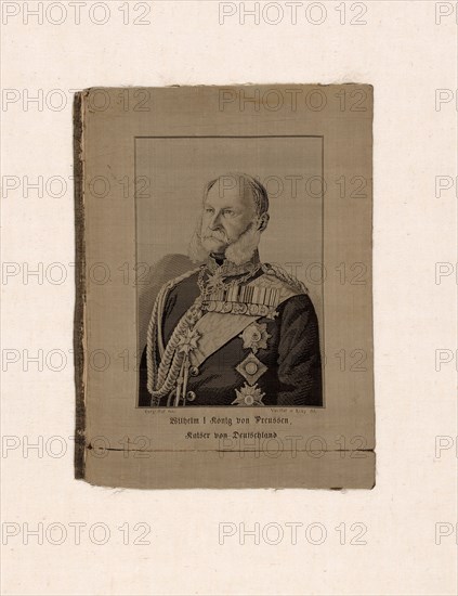 Portrait of Wilhelm I, King of Prussia, Emperor of Germany (1797-1888), Lyon, 19th century.