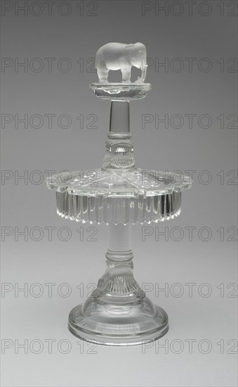 Jumbo/Elephant pattern spoon rack, 1883/5. Attributed to Canton Glass Company, Ohio.