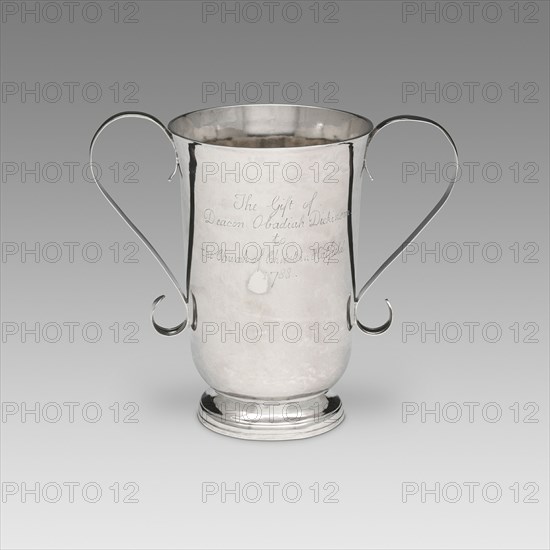 Cup, 1788. 'The Gift of Deacon Obadiah Dickinson to the Church of Christ in Hatfield. 1788'.