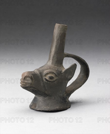 Single Spout Vessel in the Form of the Head of a Llama, A.D. 1000/1400.