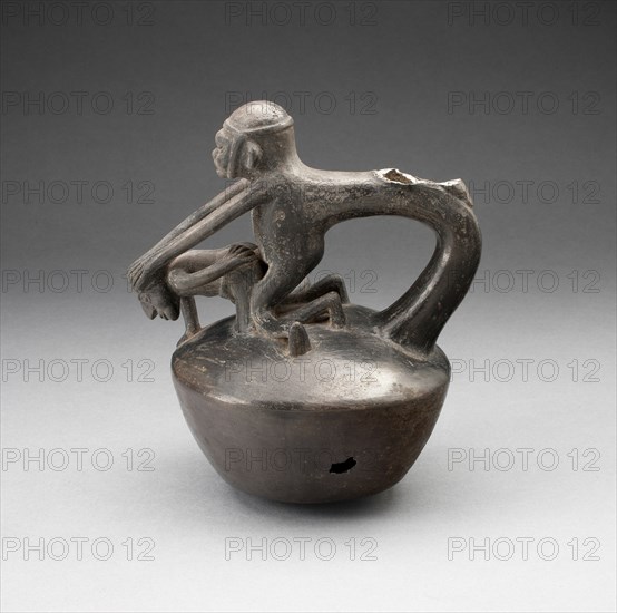 Stirrup Spout Vessel Depicting Erotic Scene, A.D. 1100/1470.