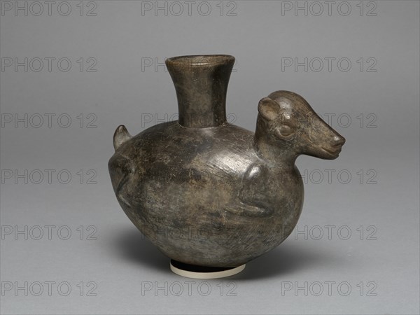 Blackware Jar in the Form of an Animal, Possibly a Llama, A.D. 1200/1450.