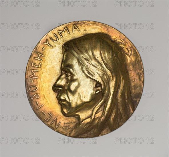 Ne-I-So-Meh - Yuma, 1904. Portrait medallion of Yuma man.