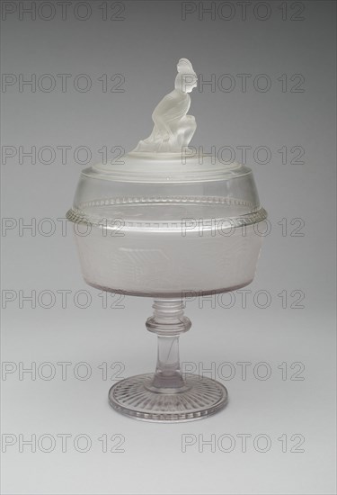 Covered Compote in the Pioneer Pattern, c. 1870.