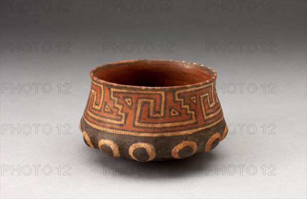Miniature Bowl with Shaped Base and Geometric Motifs, A.D. 1450/1532.