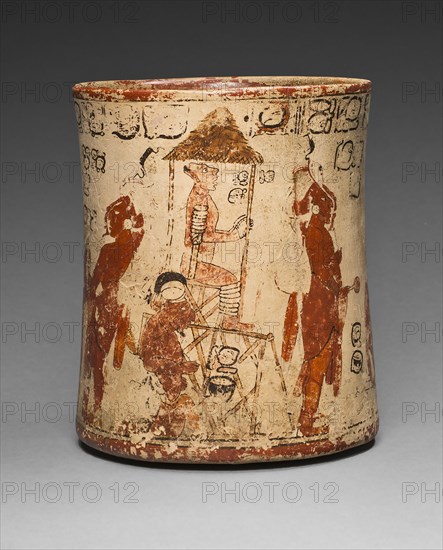 Vessel Depicting a Sacrificial Ceremony for a Royal Accession, A.D. 650/800.