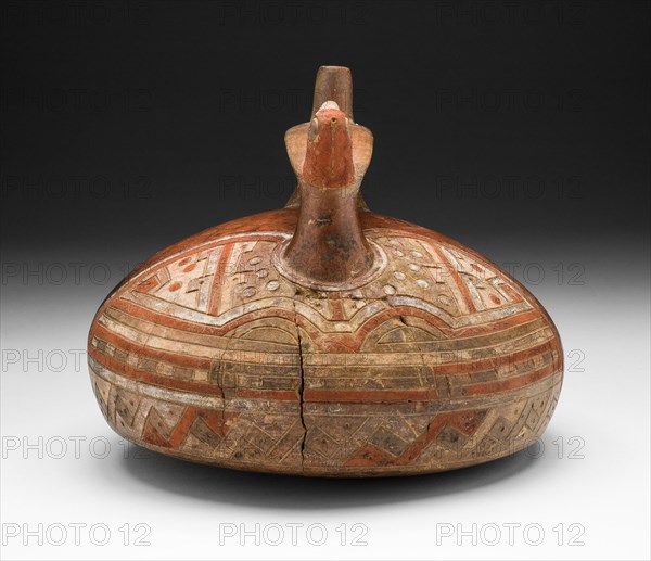 Vessel with Abstract Feline Mask and Bird-Head Spout, 650/150 B.C.