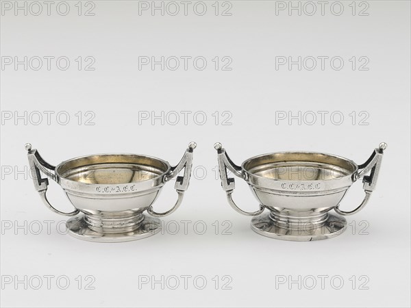 Pair of Salt Dishes, 1850/60.