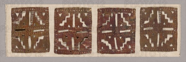 Rectangular Costume Ornaments with Geometric Motifs, A.D. 1000/1450.