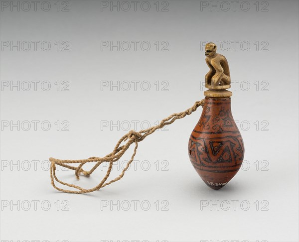 Incised Container for Lime with Monkey Stopper, A.D. 1000/1470.