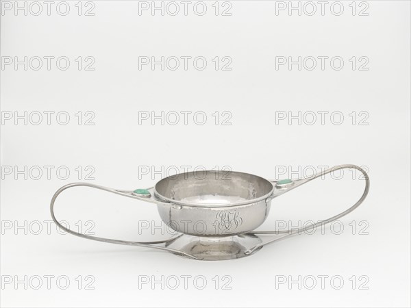 Two-Handled Dish, 1902/7. With turquoises set into the handles.