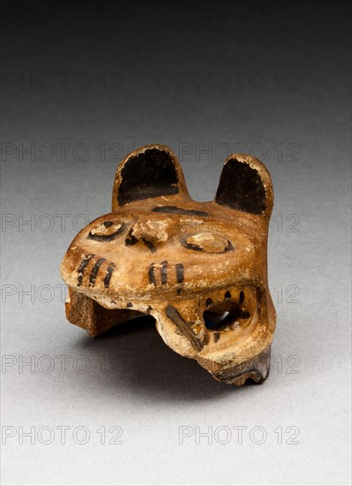 Vessel Fragment in the Form of a Feline Head, A.D. 600/1000.