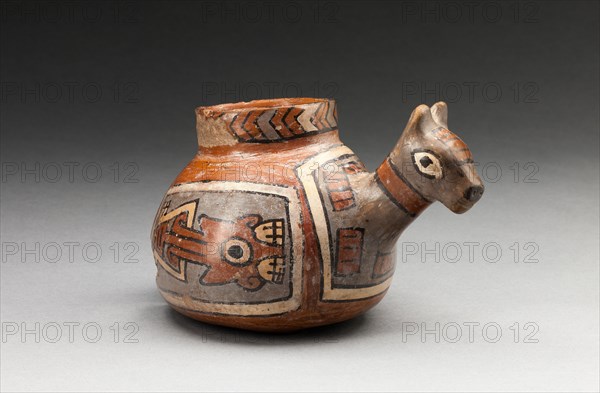 Bowl in the Form of a Llama with Geometric Motifs, A.D. 600/1000.