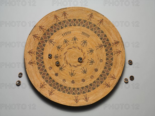 Gambling Tray, c. 1900. Yokuts, Central California.