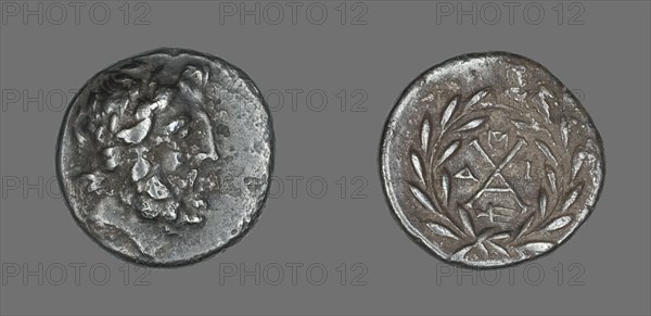 Hemidrachm (Coin) Depicting the God Zeus Amarios, before 222 BCE.
