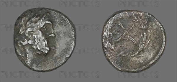 Hemidrachm (Coin) Depicting the God Zeus Amarios, 222-146 BCE.