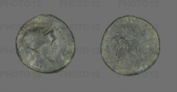 Coin Depicting the Amazon Cyme, 250-190 BCE.
