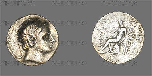 Tetradrachm (Coin) Portraying King Antiochus II Theos, 261-246 BCE, Reign of Antiochus II Theos (261-246 BCE).