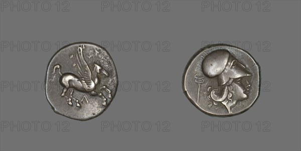 Stater Coin Depicting Pegasus Flying, 400-330 BCE.