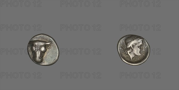Hemidrachm (Coin) Depicting Bucranium, 355-346 BCE.