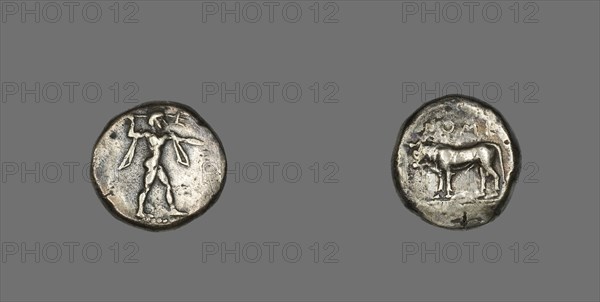 Stater (Coin) Depicting the God Poseidon, 480-400 BCE.