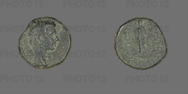 Coin Portraying Emperor Augustus, 27 BCE-14 CE.