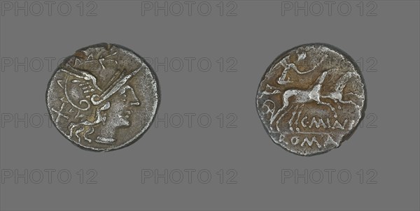 Denarius (Coin) Depicting the Goddess Roma, 153 BCE.