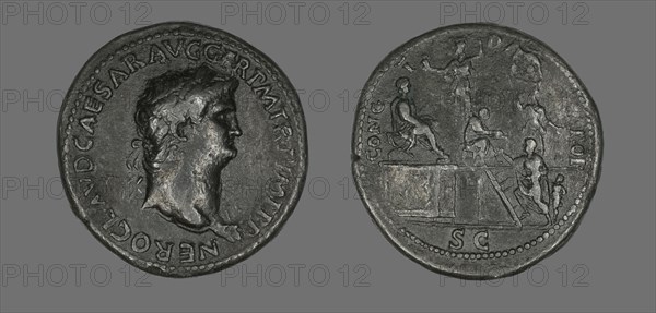 Coin Portraying Emperor Nero, 54-68.