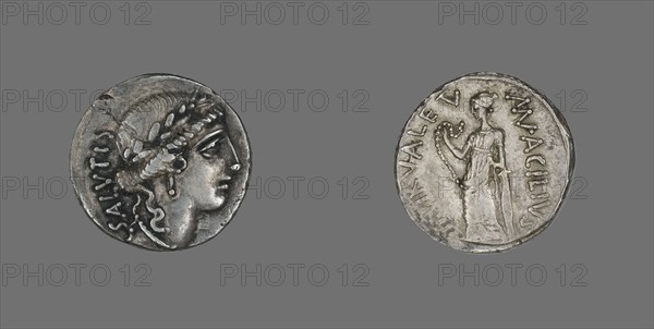 Denarius (Coin) Depicting the Goddess Salus, about 49 BCE.
