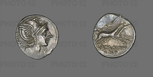 Denarius (Coin) Depicting the Goddess Roma, 109-108 BCE.