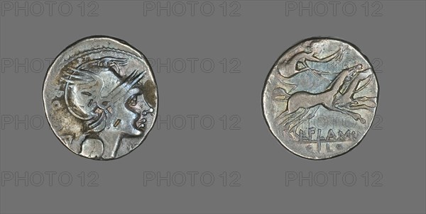Denarius (Coin) Depicting the Goddess Roma, 109-108 BCE.