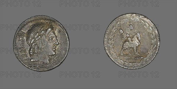 Denarius (Coin) Depicting the God Apollo, 85 BCE.