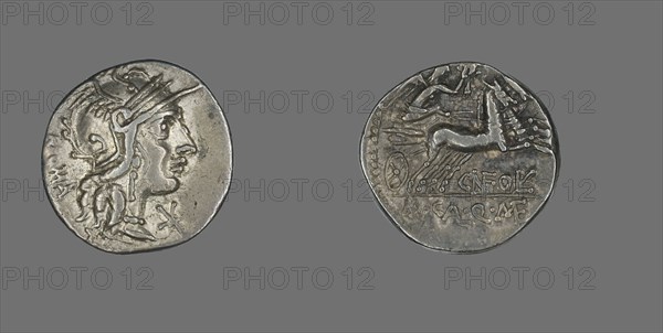 Denarius (Coin) Depicting the Goddess Roma (?), 117-116 BCE.