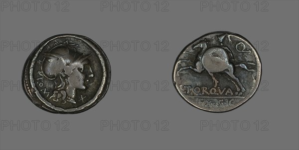 Denarius (Coin) Depicting the Goddess Roma, 113-112 BCE.