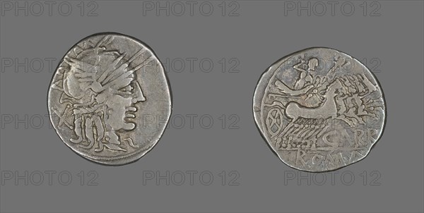 Denarius (Coin) Depicting the Goddess Roma, 121 BCE.