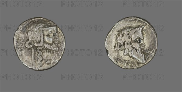 Denarius (Coin) Depicting the Satyr Silenus, 90 BCE.