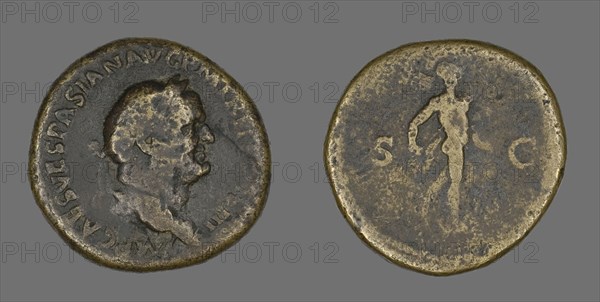 Sestertius (Coin) Portraying Emperor Vespasian, 71.