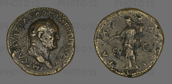 Sestertius (Coin) Portraying Emperor Vespasian, 71.