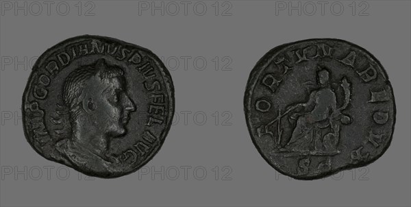 Sestertius (Coin) Portraying Emperor Gordianus, 238-244.